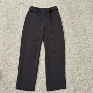 Dark gray trousers